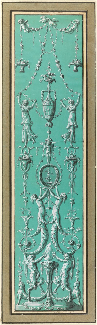 Panel af arabesker til Hôtel de Salm, Paris af Jean-Guillaume Moitte